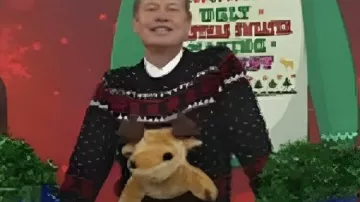 Reindeer Christmas Sweater worn by Carson Kressley in The Today Show 2025