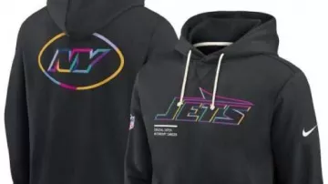 Black 2025 Crucial Catch Sideline Hoodie of New York Jets