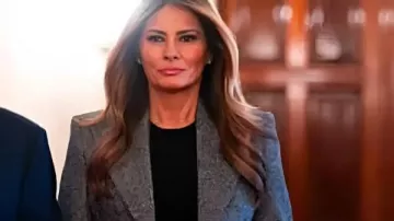 First Lady Melania Trump 2025 Grey Blazer