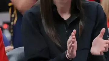 Black Cropped Jacket worn by Caitlin Clark in Indiana Fever 2025