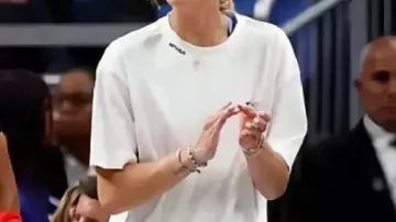 White T-shirt worn by Sophie Cunningham in WNBA 2025
