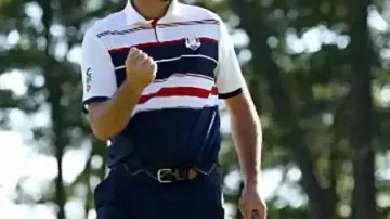 Team USA Polo T-Shirt worn by Scottie Scheffler in 2025 Ryder Cup