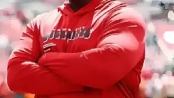 Red Hoodie worn by Todd Bowles in Tampa Bay Buccaneers 2025