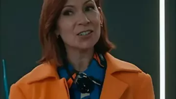 Elsbeth S03 Elsbeth Tascioni Orange Coat worn by Elsbeth Tascioni (Carrie Preston) as seen in Elsbeth (S03)