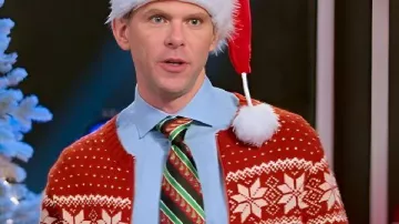 Mikey Day Christmas Sweater worn by Mikey Day as seen in Is It Cake?