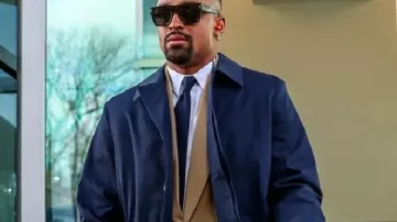 Blue Coat worn by Jalen Hurts in Eagles VS Packers