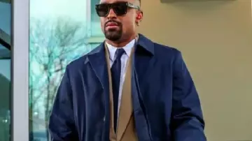 Blue Coat worn by Jalen Hurts in Eagles VS Packers