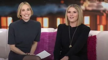 Sergio Hudson Signature Crepe Midi Dress worn by Jenna Bush Hager as seen in Today on November 12, 2025