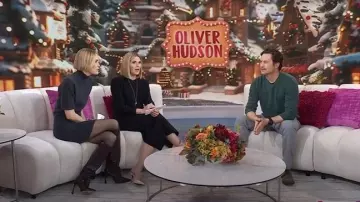 Alexandre Birman Kyra 100mm Embossed Leather Boots worn by Leslie Bibb as seen in Today with Jenna & Friends on November 13, 2025