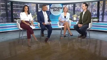 Manolo Blahnik BB 90 Zapatos de tacón de tweed a cuadros usados por Laura Jarrett como se ve en Today el 13 de noviembre de 2025