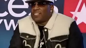 Denim Jacket worn by Michael Bivins as seen in Access Hollywood