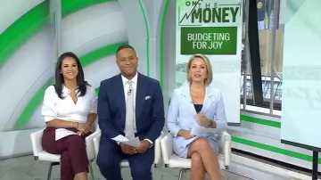 Veronica Beard Coralee Top worn by Laura Jarrett as seen in Today on November 13, 2025