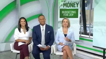 Veronica Beard Coralee Top worn by Laura Jarrett as seen in Today on November 13, 2025