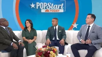 Gabriela Hearst Amor Knit Midi Dress worn by Laura Jarrett as seen in Today on November 14, 2025