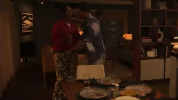 Nanushka Tie Dye Polyka Relaxed Leg Pants worn by Naima Stewart (Aderinsola Olabode) as seen in Reasonable Doubt (S03E10)