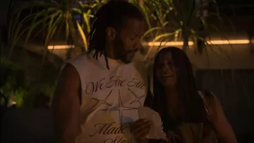 Pacsun Stars Cutoff Muscle Tank worn by Lewis Stewart (McKinley Freeman) as seen in Reasonable Doubt (S03E10)