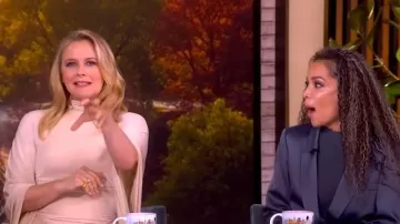 Zimmermann Memento Batwing Maxi Dress worn by Alicia Silverstone as seen in The View on November 14, 2025