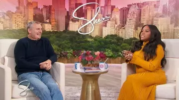 Proenza Schouler Carmen Mock-Neck Long-Sleeve Rib Midi Dress worn by Sherri Shepherd as seen in Sherri on November 11, 2025