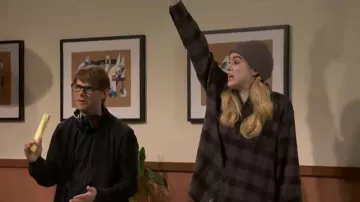 Our Legacy Gray Above Shirt worn by Jane Wickline as seen in Saturday Night Live (S51E06)