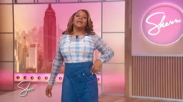 JW Anderson Logo Check-print Top worn by Sherri Shepherd as seen in Sherri on November 14, 2025