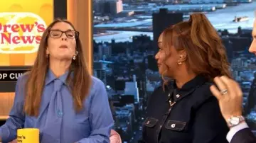 Retrofete Jorun Shirt worn by Sunny Anderson as seen in The Drew Barrymore Show on November 7, 2025