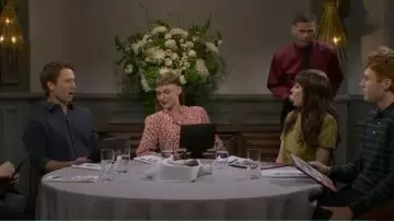 Bugatchi Ooohcotton Tech James Long Sleeve Shirt worn by Glen Powell as seen in Saturday Night Live (S51E06)