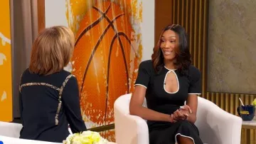 Vestido maxi con aberturas de Rowen Rose usado por A'ja Wilson como se ve en Good Morning America el 13 de noviembre de 2025