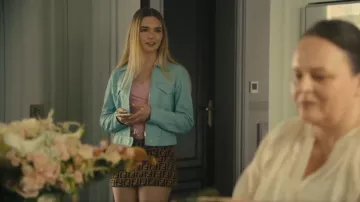 Fendi Knit Mini Skirt Junior worn by Allegra Lonsdale (Amelia May) as seen in Wild Cherry (S01E01)