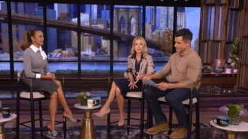 Chloe Printed Silk-Twill Shirt worn by Kelly Ripa as seen in LIVE with Kelly and Mark on November 14, 2025