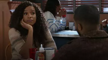 Simkhai Solana Dress in Thorn Space Dye worn by Naomi (Arielle Prepetit) as seen in Beyond the Gates (S0E163)