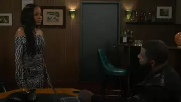 Ser.o.ya. Chanda Gown worn by Hayley Lawson (Marquita Goings) as seen in Beyond the Gates (S01E164)