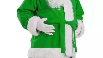 Abrigo navideño verde de Papá Noel que lleva Papá Noel en Jingle Bells, Canción de Navidad, Canciones Infantiles y Vídeos de Dibujos Animados de Little Treehouse