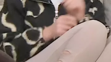 Quarter Zip Bow Print Black Jacket worn by (Mark Harmon) in Gogglebox