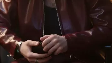 Joe Jonas Leather Jacket worn by Joe Jonas (Joe Jonas) in A Very Jonas Christmas Movie