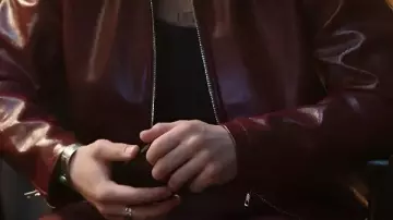 Joe Jonas Leather Jacket worn by Joe Jonas (Joe Jonas) in A Very Jonas Christmas Movie