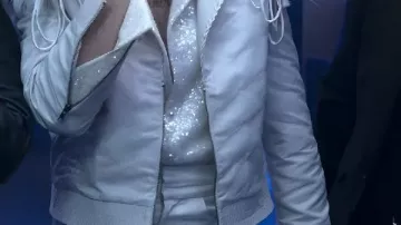 A Very Jonas Christmas Joe Jonas White Jacket worn by Joe Jonas (Joe Jonas) in A Very Jonas Christmas Movie