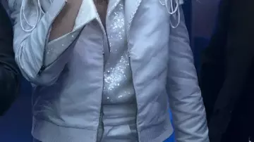 A Very Jonas Christmas Joe Jonas White Jacket worn by Joe Jonas (Joe Jonas) in A Very Jonas Christmas Movie