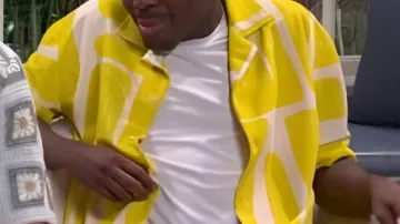 Yellow Printed Shirt worn by (Kam Patterson) in Saturday Night Live