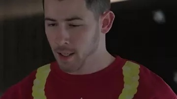 I’M A Düsseldorf GIRL” Sweatshirt worn by Nick Jonas (Nick Jonas) as seen in A Very Jonas Christmas Movie