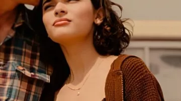 Landman S2 Paulina Chávez Iconic Brown Cropped Hoodie worn by Ariana Medina (Paulina Chávez) as seen in Landman