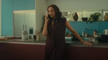 Joseph Goodman Silk Crêpe De Chine Midi Dress worn by Lorna (Carmen Ejogo) as seen in Wild Cherry (S01E02)