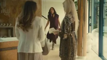 Zara Snake print Leather High Heel Ankle Boots worn by Lorna (Carmen Ejogo) as seen in Wild Cherry (S01E02)