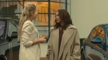 Rohe Double Collar Trench Coat worn by Lorna (Carmen Ejogo) as seen in Wild Cherry (S01E02)