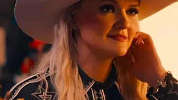 The Road S01 Billie Jo Jones Star Print Western Shirt worn by (Billie Jo Jones) in The Road (S01)