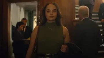 Alice + Olivia Darina Mockneck Shell worn by Lorna (Carmen Ejogo) as seen in Wild Cherry (S01E03)