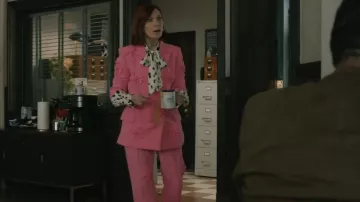 Valentino Garavani Crepe Couture Floral Embroidered Trousers worn by Elsbeth Tascioni (Carrie Preston) as seen in Elsbeth (S03E06)