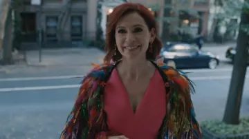 NastyGal Cropped Multi Tinsel Mix Jacket worn by Elsbeth Tascioni (Carrie Preston) as seen in Elsbeth (S03E06)