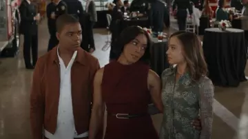 Black Halo Corrine Jumpsuit worn by Athena Grant (Angela Bassett) as seen in 9-1-1 (S09E06)