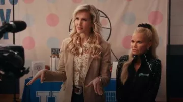 Paige Desano Silk Blend Floral Shirt worn by Courteney Potter (Jenn Lyon) as seen in Stumble (S01E02)