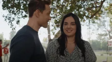 Madewell Ruffled Pintuck Puff Sleeve Top worn by Maddie Buckley (Jennifer Love Hewitt) as seen in 9-1-1 (S09E06)